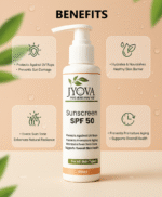 JYOVA Sunscreen SPF 50 PA+++ with Aloe Vera & Saffron – Broad Spectrum UV Protection, Hydrating & Anti-Aging Sun Protection Lotion for All Skin Types | 100ml - Image 2