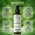 JYOVA Tea Tree Oil Face Wash – Anti-Acne, Oil Control & Deep Cleansing Face Cleanser with Neem, Aloe Vera & Vitamin C | For All Skin Types | 100ml - Image 2
