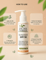 JYOVA Sunscreen SPF 50 PA+++ with Aloe Vera & Saffron – Broad Spectrum UV Protection, Hydrating & Anti-Aging Sun Protection Lotion for All Skin Types | 100ml - Image 3