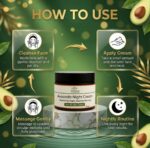 JYOVA Avocado Night Cream with Aloe Vera & Vitamin E – Deep Hydration, Skin Repair & Glow Boosting Night Cream for All Skin Types | 50gm - Image 2