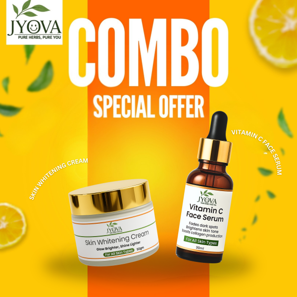 Hydra Day Care Combo | Skin Whitening Cream & Vitamin C Serum Combo | Brightening, Dark Spot Removal & Glow | Men & Women