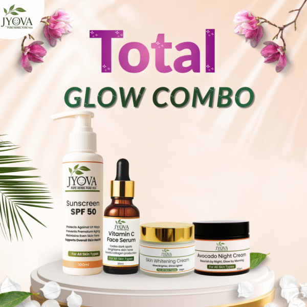 Complete Day & Night Skincare Routine | Sunscreen SPF 50 + Skin Whitening Cream + Vitamin C Serum + Avocado Night Cream (Men & Women)