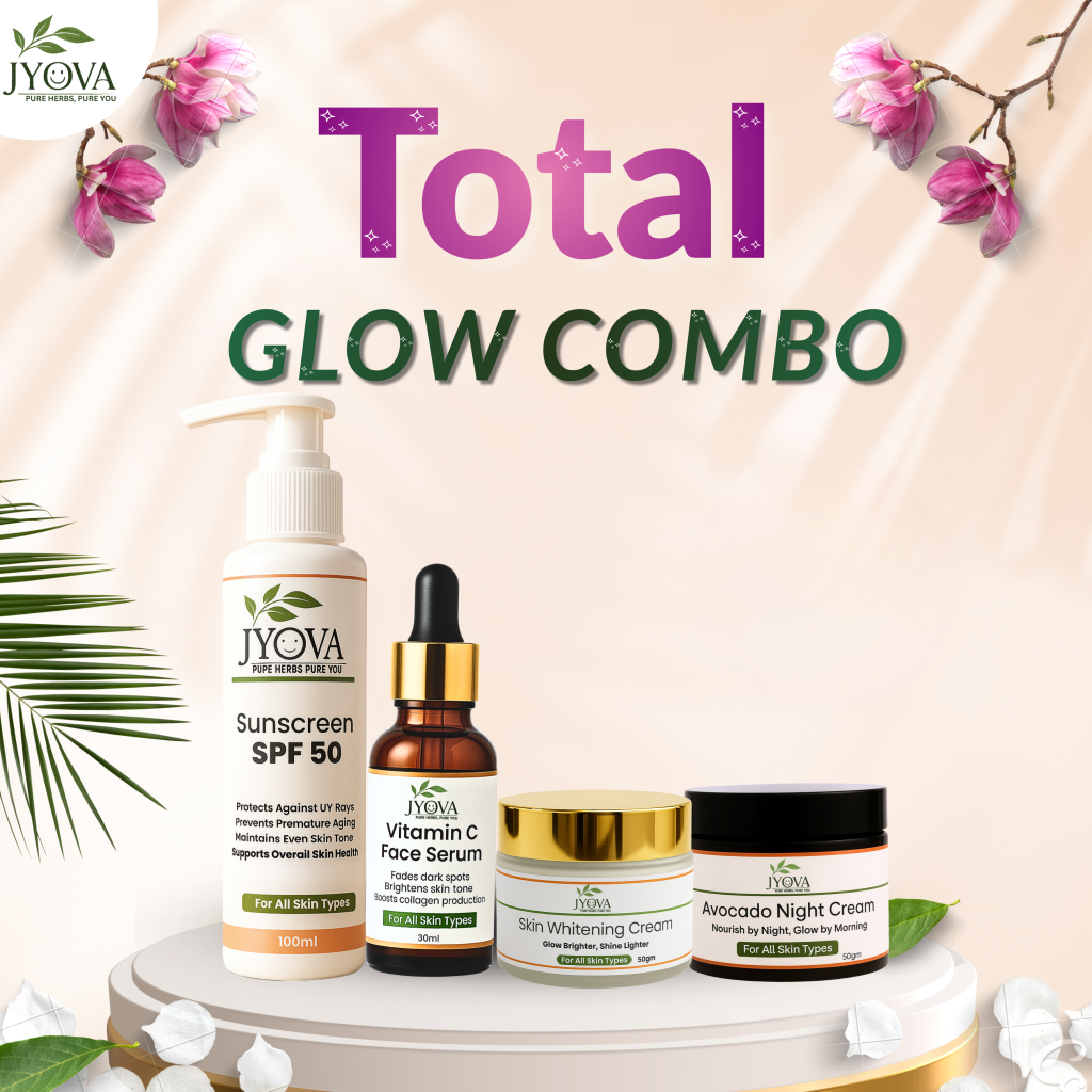 PR Complete Day & Night Skincare Routine | Sunscreen SPF 50 + Skin Whitening Cream + Vitamin C Serum + Avocado Night Cream (Men & Women) - Image 1