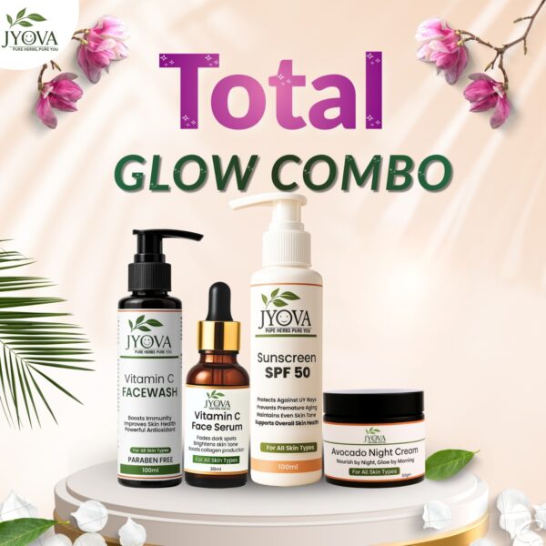 24×7 Glow Routine //Vitamin C Face Serum + Sunscreen SPF 50 + Avocado Night Cream + Vitamin C Facewash (Men & Women)
