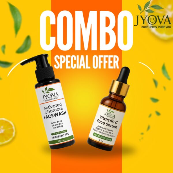 Oil Control & Glow Care Kit | Activated Charcoal Facewash & Vitamin C Serum Combo | Oil Control, Glow Boost & Dark Spot Removal | Men & Women