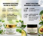 JYOVA Skin Glow Duo – Skin Whitening Cream & Avocado Night Cream | Brightening & Overnight Repair Skincare Combo - Image 3