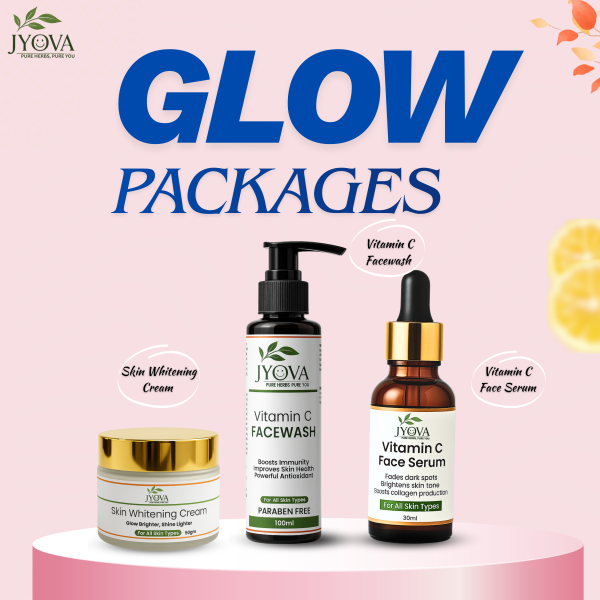 Jyova Vitamin C Glow Brightening Combo  Vitamin C Facewash 100ml + Vitamin C Face Serum 30ml + Skin Whitening Cream 50gm