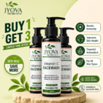 JYOVA Vitamin C Face Wash (Buy 1 Get 3 ) | Brightening & Deep Cleansing Face Cleanser | Removes Dark Spots & Improves Skin Tone | Hydrating & Antioxidant Formula | For All Skin Types | 100ml Each (Pack of 3)