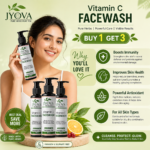 JYOVA Vitamin C Face Wash (Buy 1 Get 3 ) | Brightening & Deep Cleansing Face Cleanser | Removes Dark Spots & Improves Skin Tone | Hydrating & Antioxidant Formula | For All Skin Types | 100ml Each (Pack of 3) - Image 2