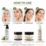Jyova Complete Skincare Combo for Daily Face Care – Tea Tree Oil Facewash 100ml, SPF 50 Sunscreen 100ml, Clove Neem Oil Anti Acne Cream 50g & Avocado Night Cream 50g | Day & Night Skincare Routine for All Skin Types - Image 3