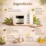 Jyova Anti Acne & Sun Protection Skincare Combo – Clove Neem Oil Anti Acne Cream 50g + SPF 50 Sunscreen 100ml | Daily Face Care for Acne-Prone Skin & Sun Protection - Image 2
